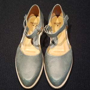 John Fluevog Distressed Leather Mary Janes